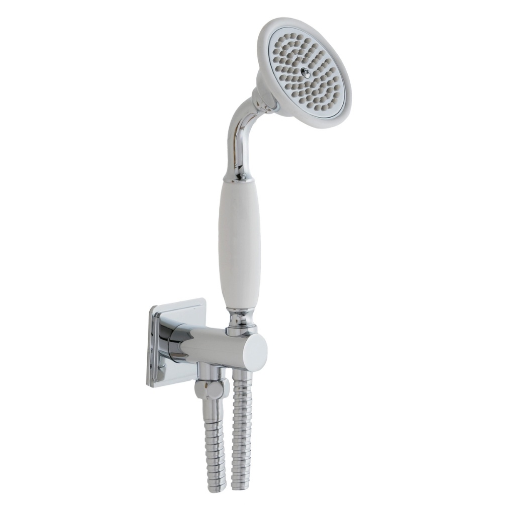JTP Grosvenor Cross Chrome Wall Mounted Shower Handset & Holder Cut Out